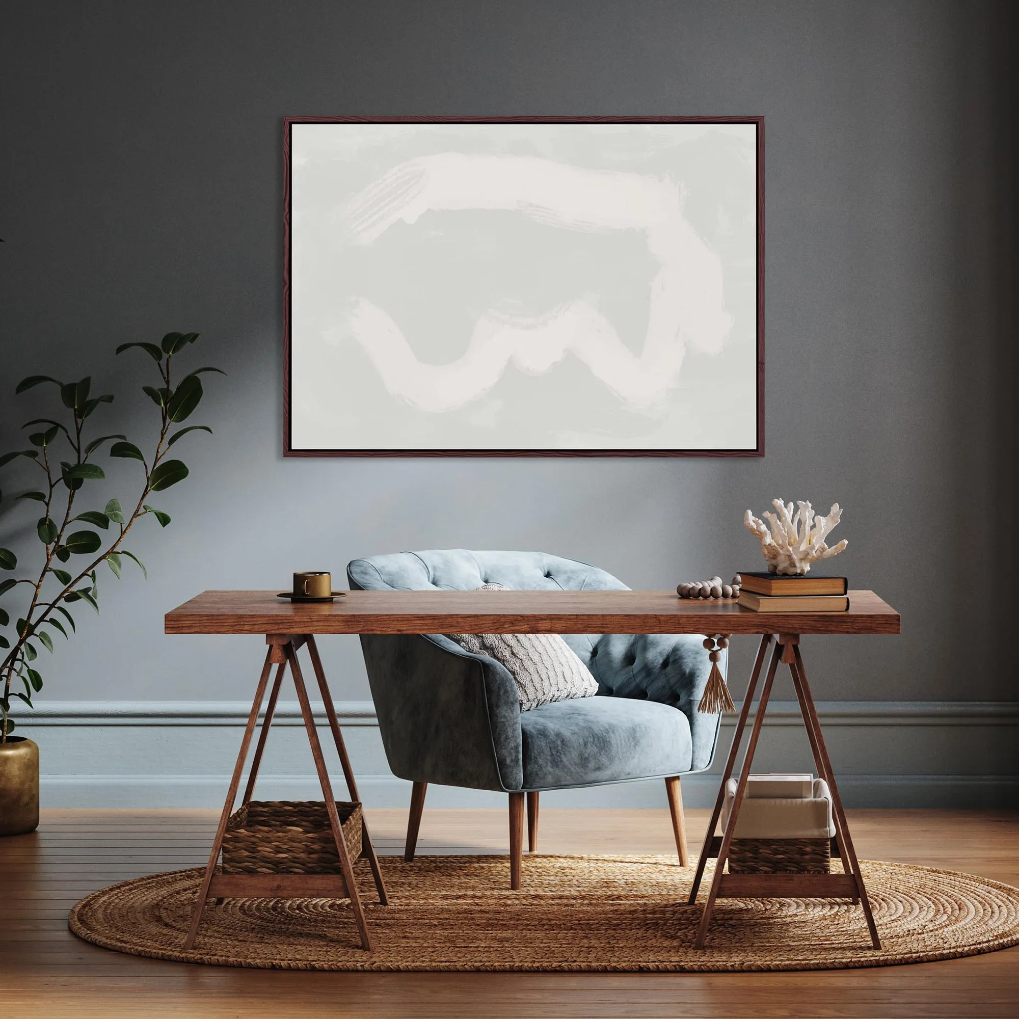 Cloud Framed Canvas