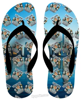 Cocaine and Cocaine Accessories Flip Flops