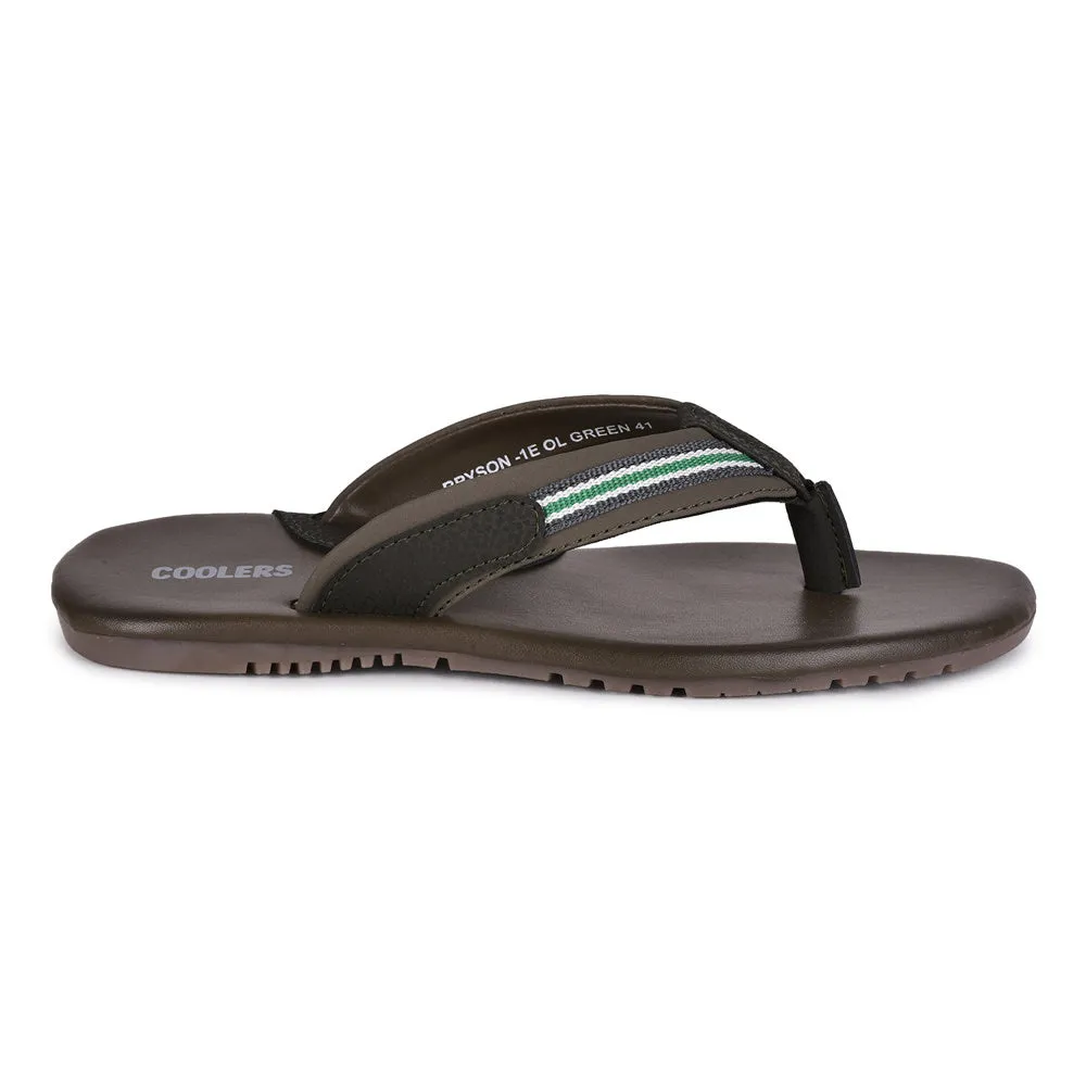 Coolers Casual Olive Green Flip Flop For Men BRYSON-1E By Liberty