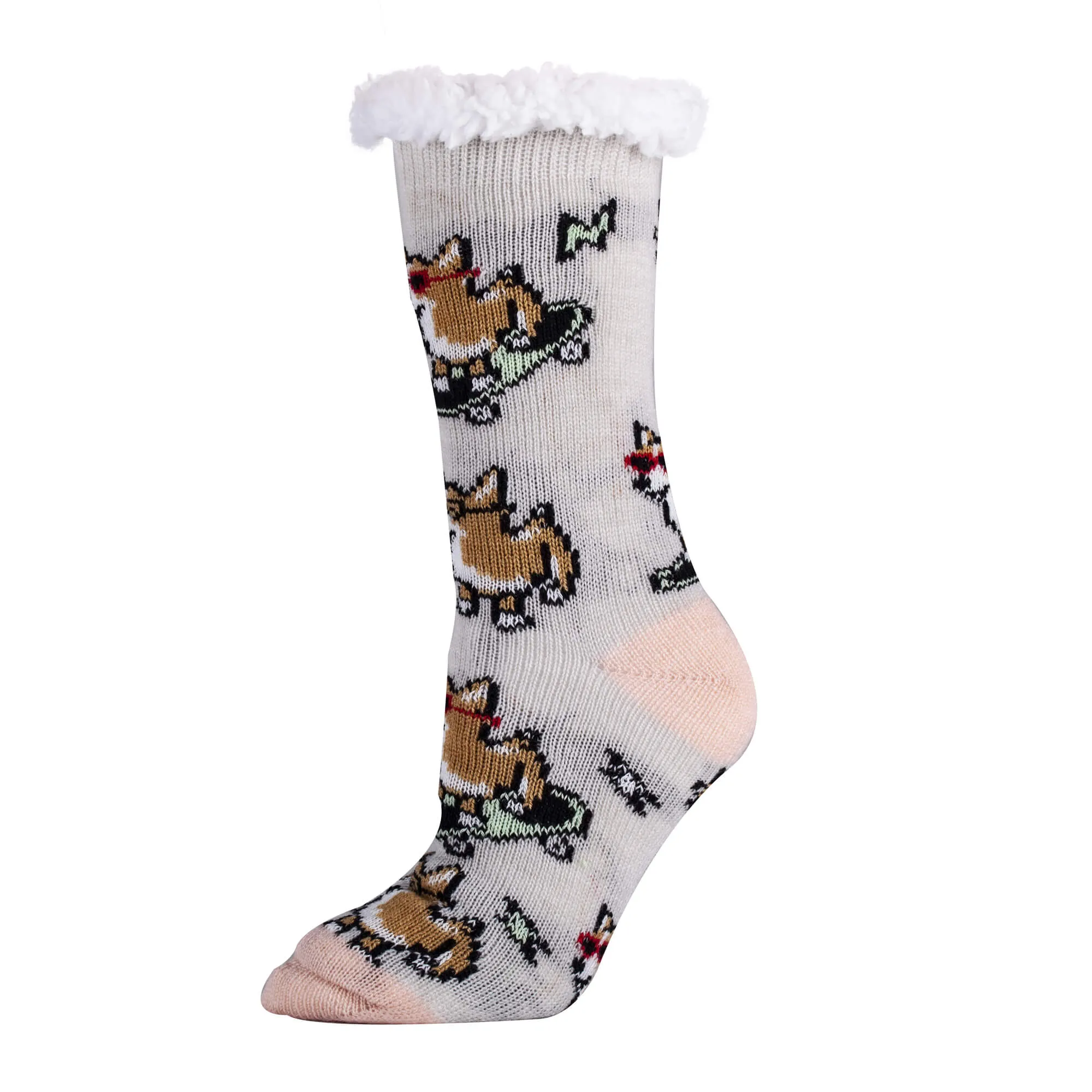 Corgi Boi Glow In The Dark Slipper Socks