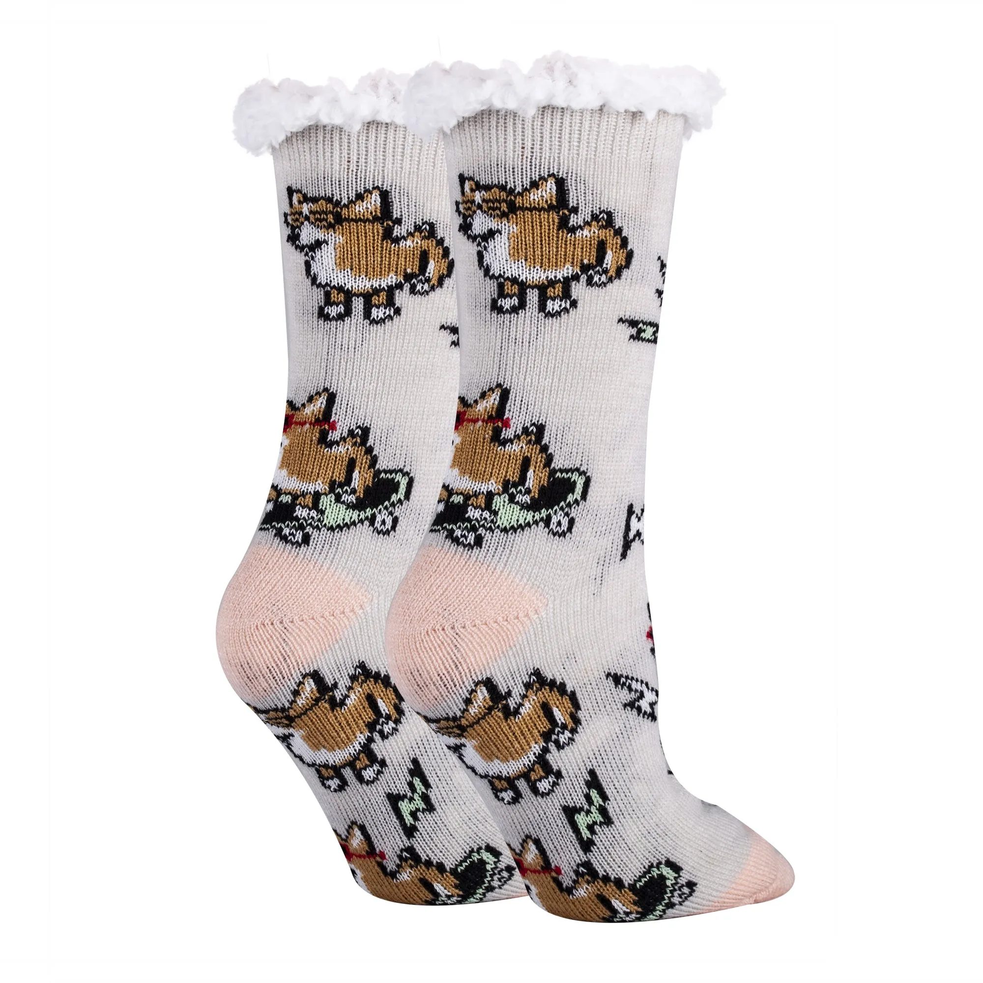 Corgi Boi Glow In The Dark Slipper Socks