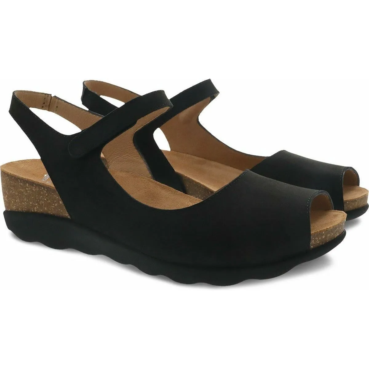 DANSKO MARCY SANDAL BLACK MILLED NUBUCK