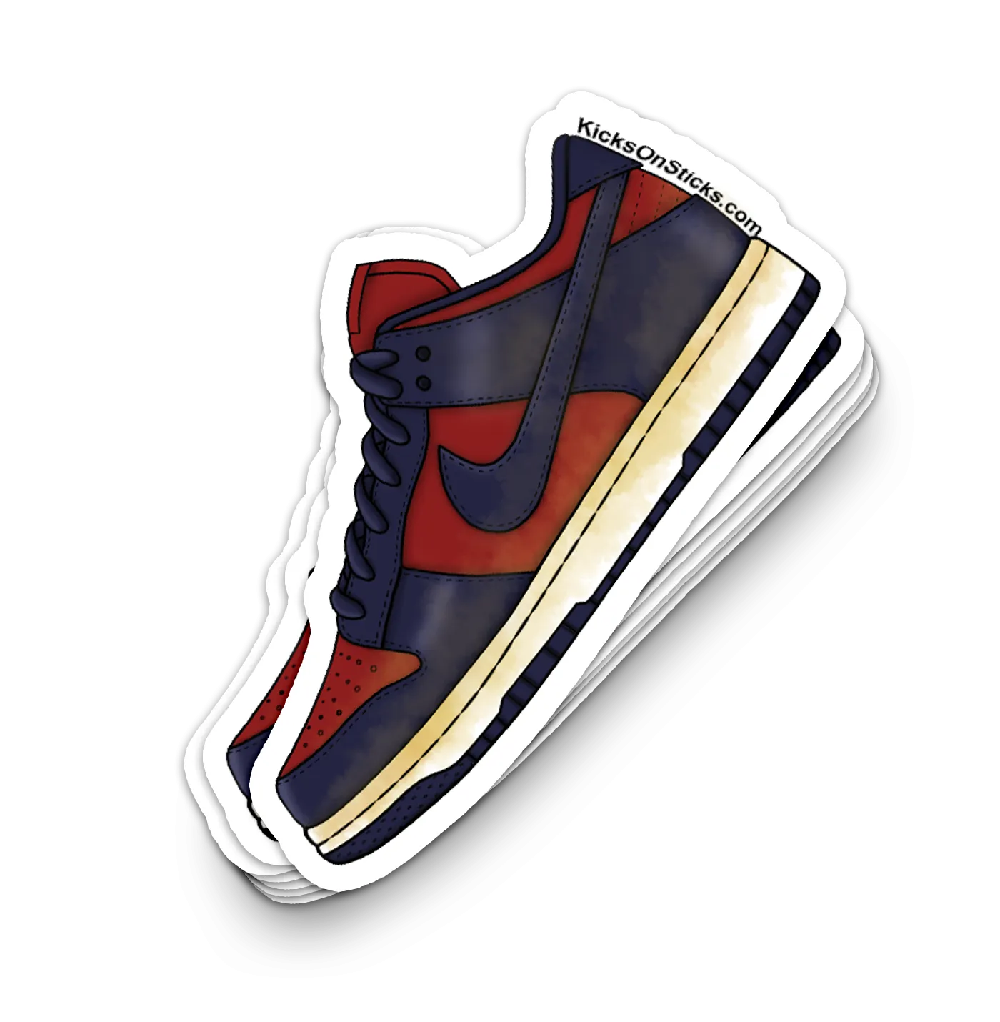 Dunk Low "VNTG Pack Navy Red" Sneaker Sticker