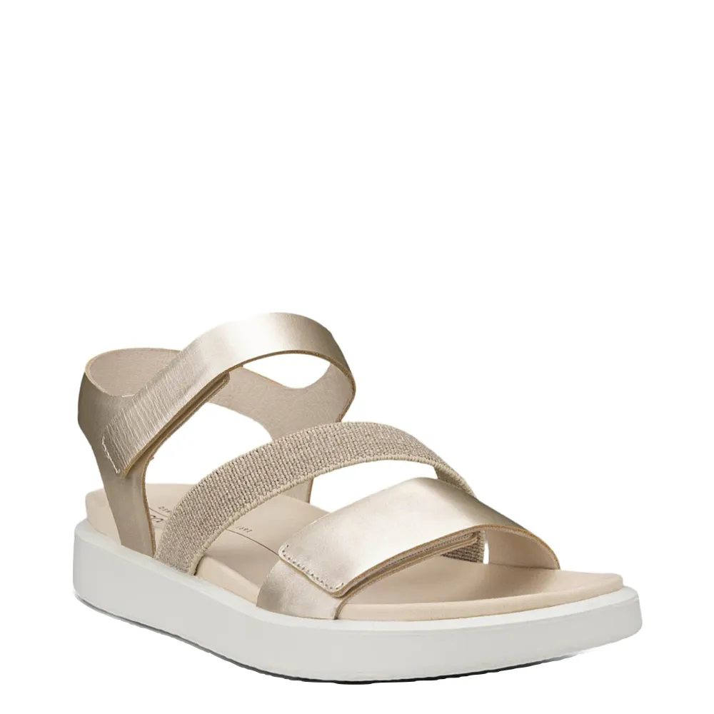 Ecco Women's Flowt Sandal (Pure White Gold)