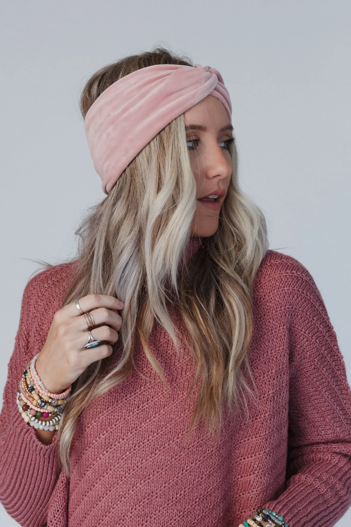 Everyday Velvet Headband - Blush