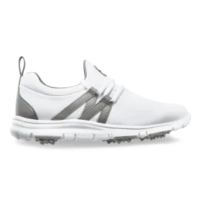 FootJoy Junior Girls Leisure Golf Shoes- White/Grey