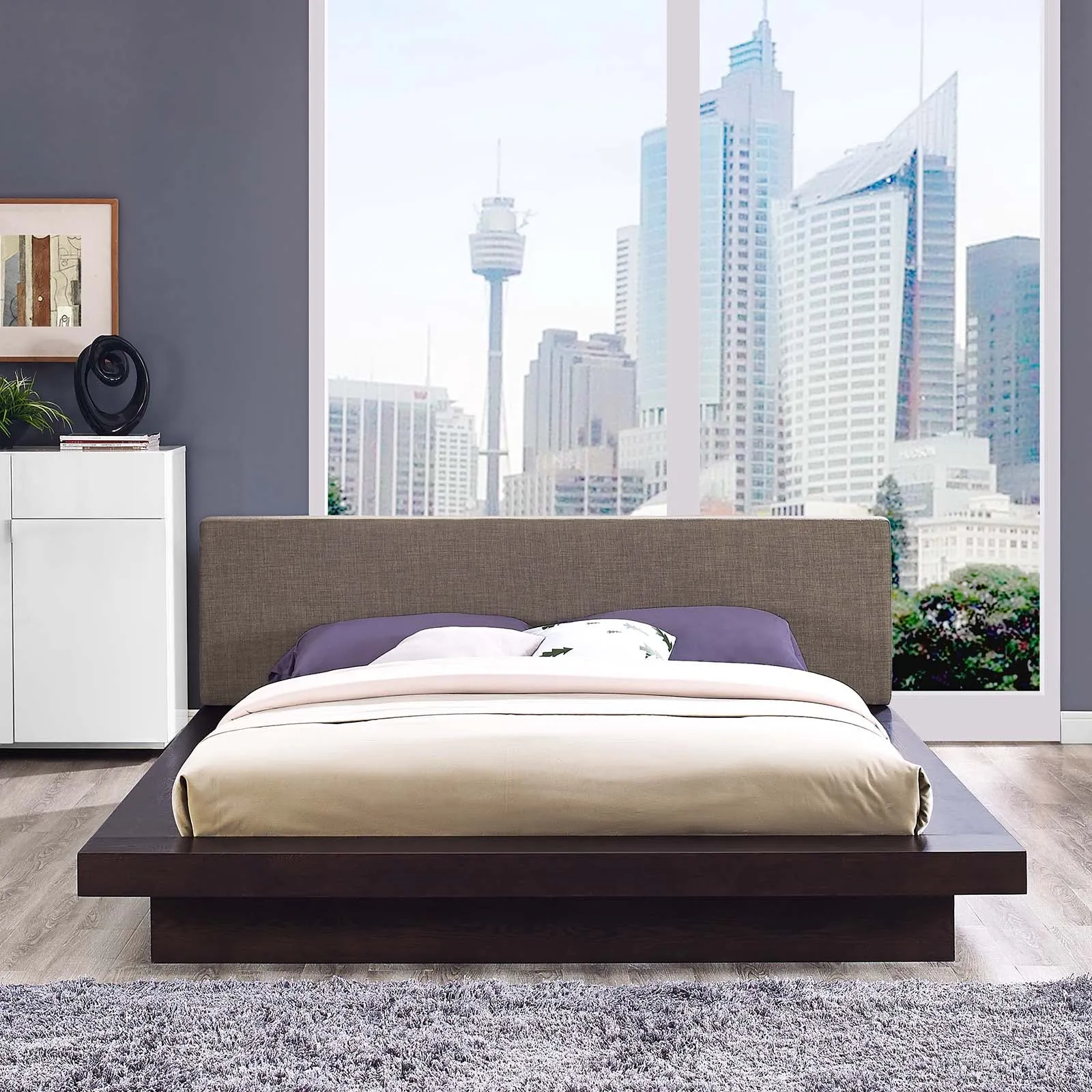 Freja Fabric Platform Bed