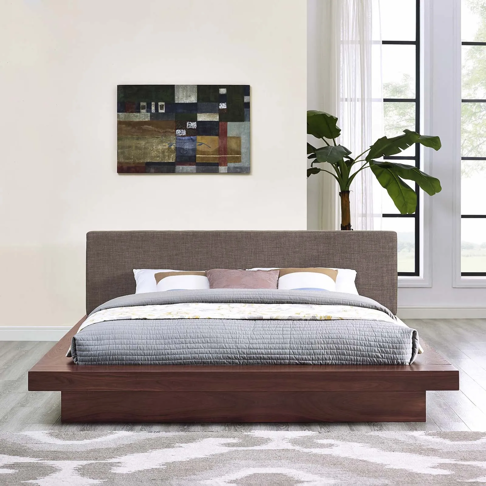 Freja Fabric Platform Bed