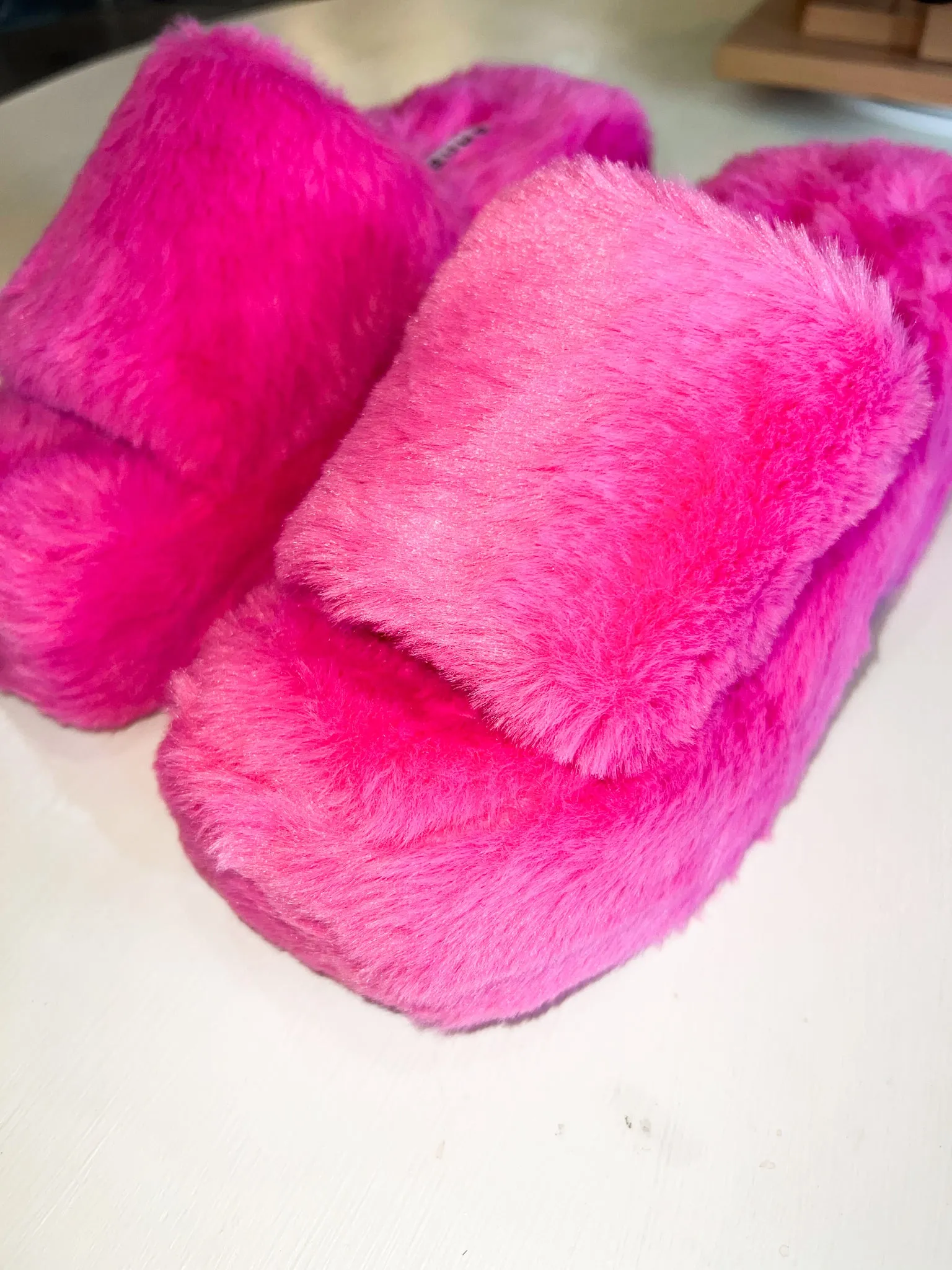 Fur Barbie Platform Wedges