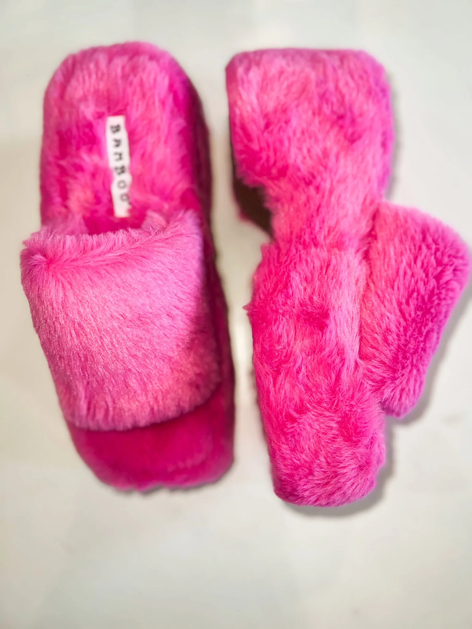 Fur Barbie Platform Wedges