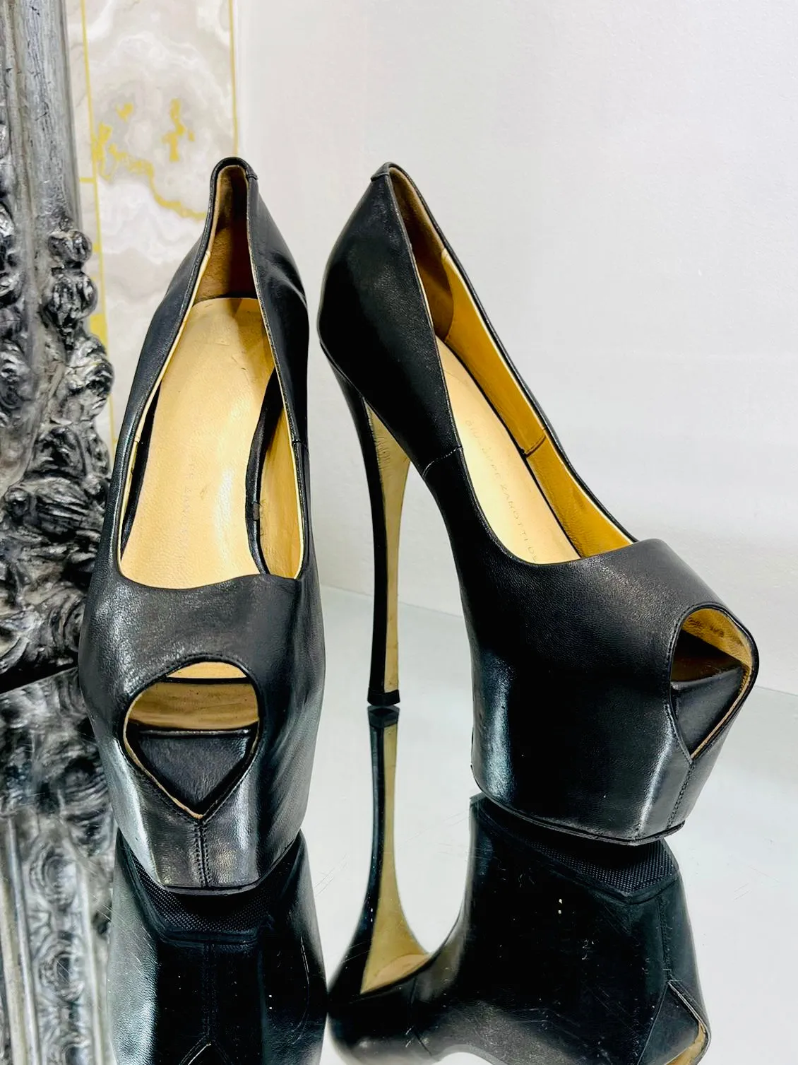 Giuseppe Zanotti Peep Toe Platform Heels. Size 35