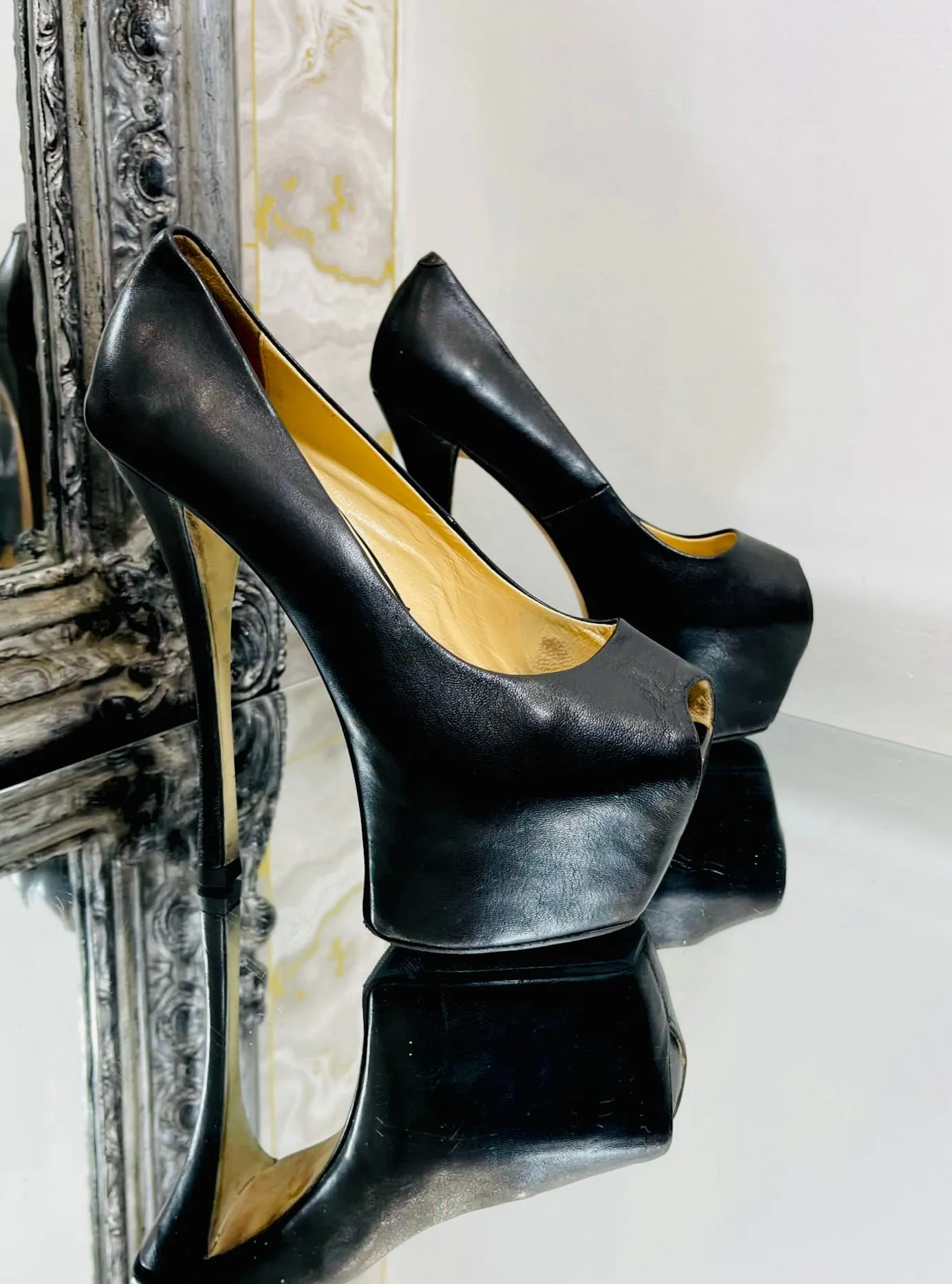 Giuseppe Zanotti Peep Toe Platform Heels. Size 35