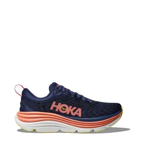 Hoka Women's Gaviota 5 Running Sneaker in Evening Sky/Coral