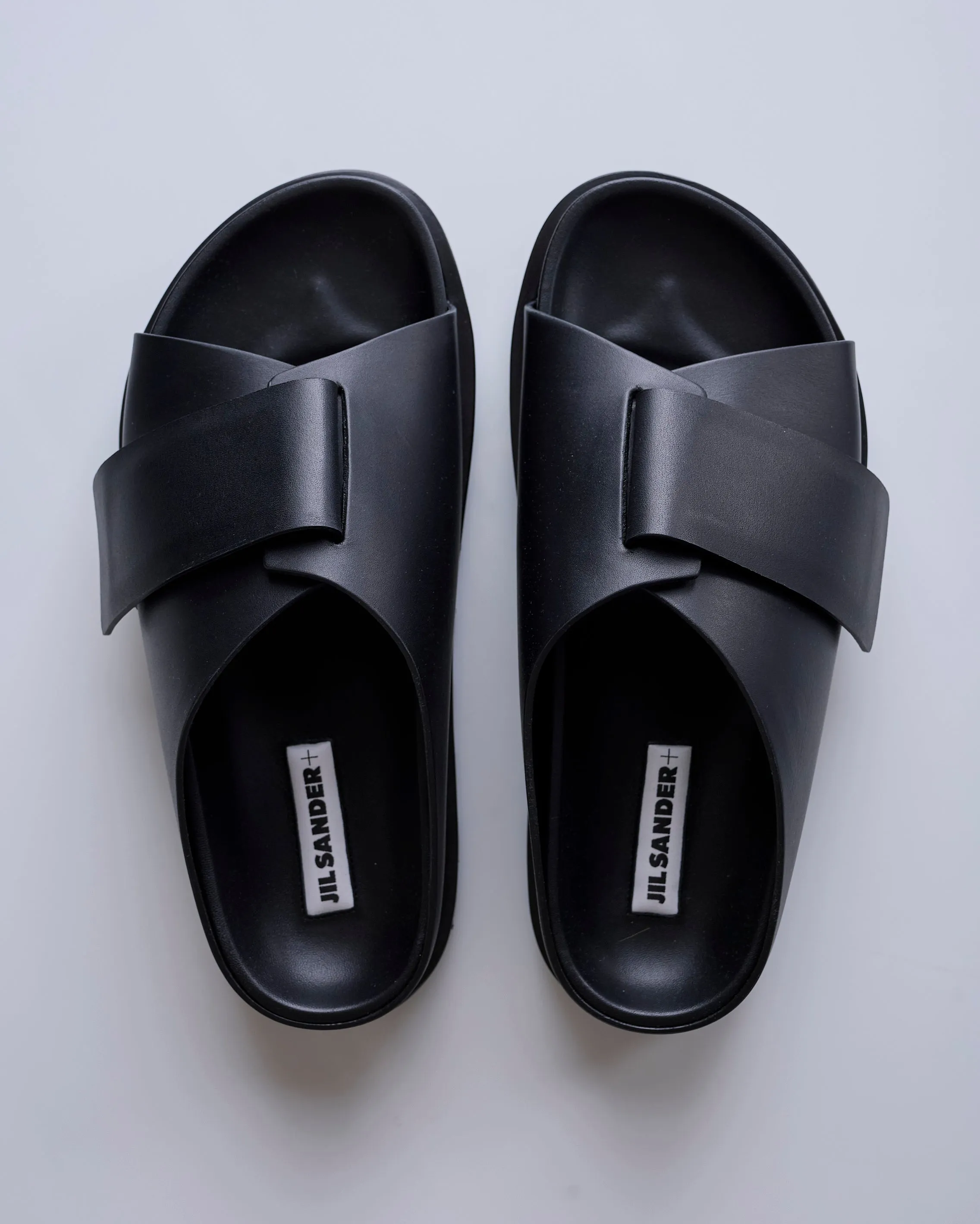 Jil Sander  Leather Sandal Black