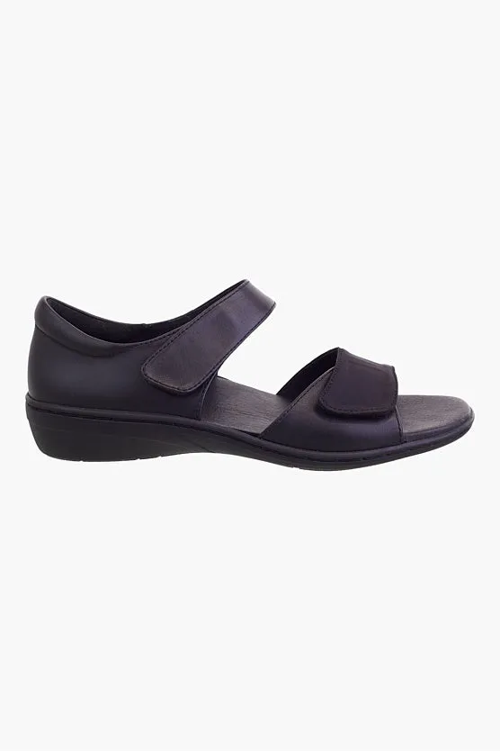 Klouds Viva Black Leather Sandal