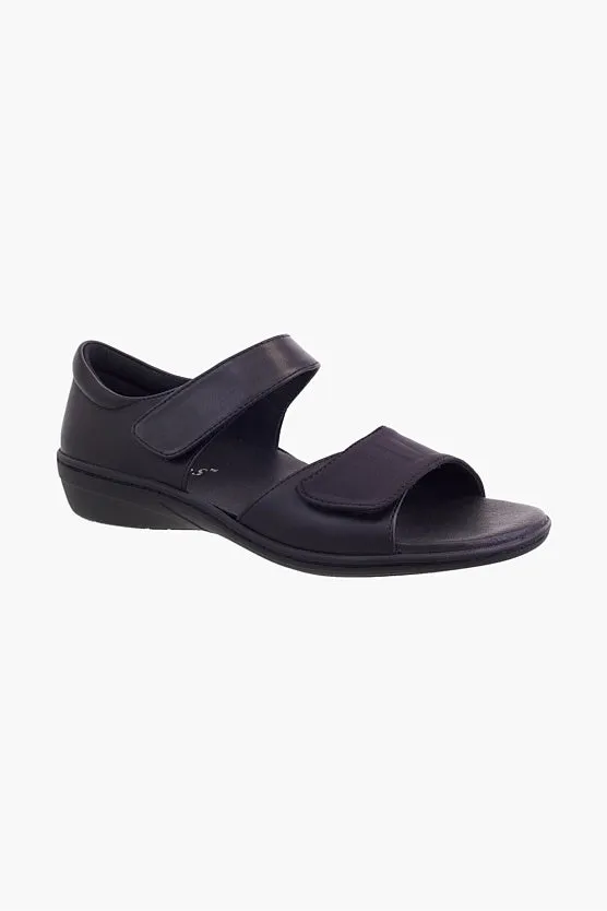 Klouds Viva Black Leather Sandal