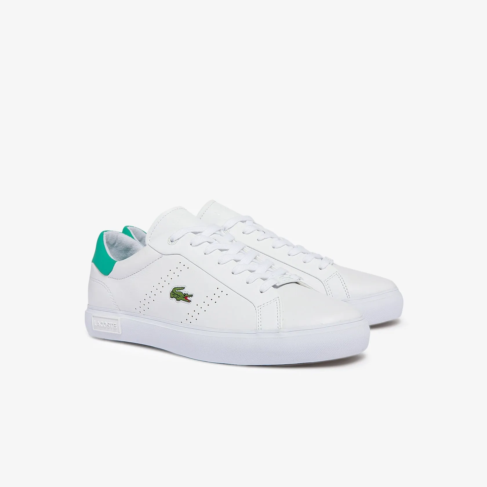 Lacoste Powercourt white green