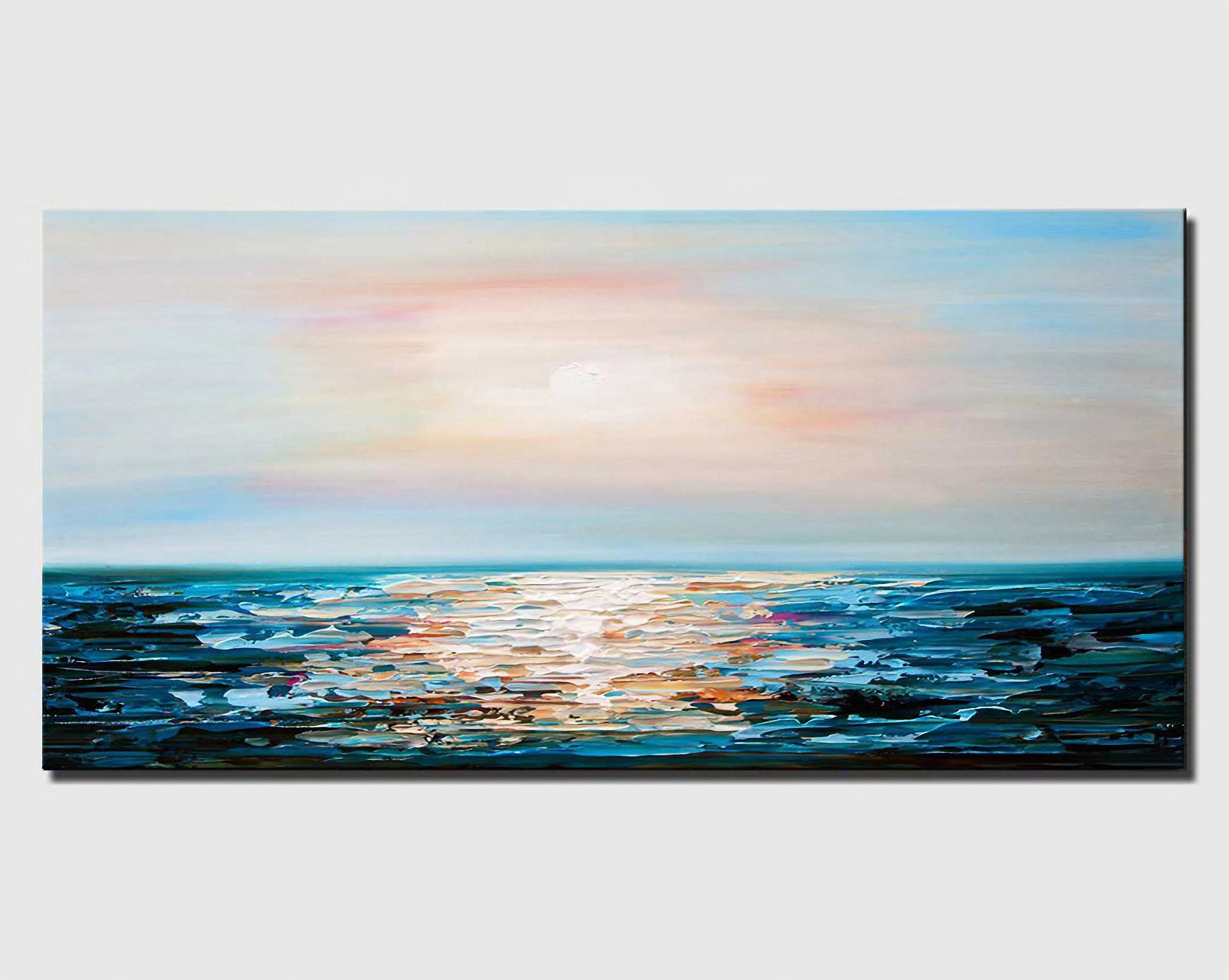 Large Contemporary Canvas Wall Art Sunrise Oil Painting on Canvas Gp093