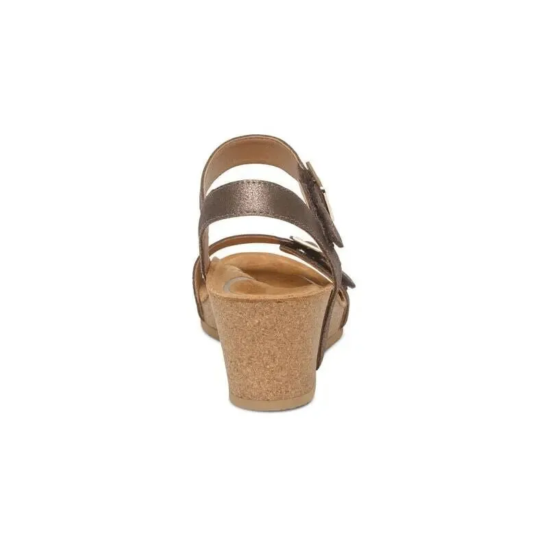 Lexa Quarter Strap Wedge - Bronze