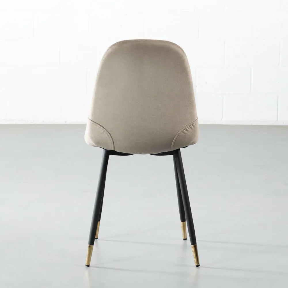 MILAN - Beige Velvet Dining Chair