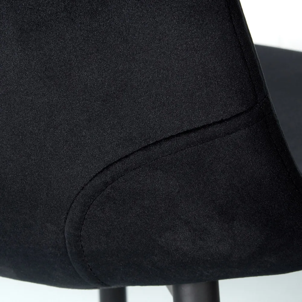 MILAN - Black Velvet Dining Chair