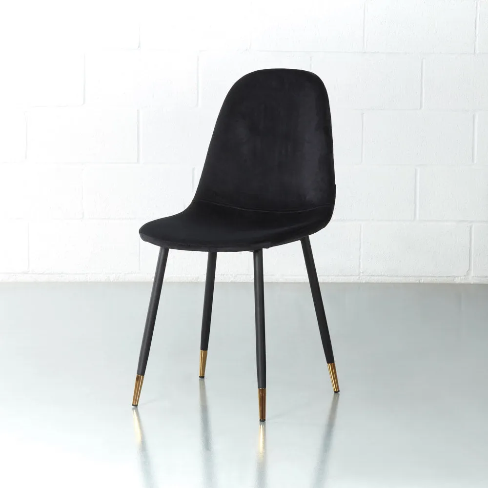 MILAN - Black Velvet Dining Chair