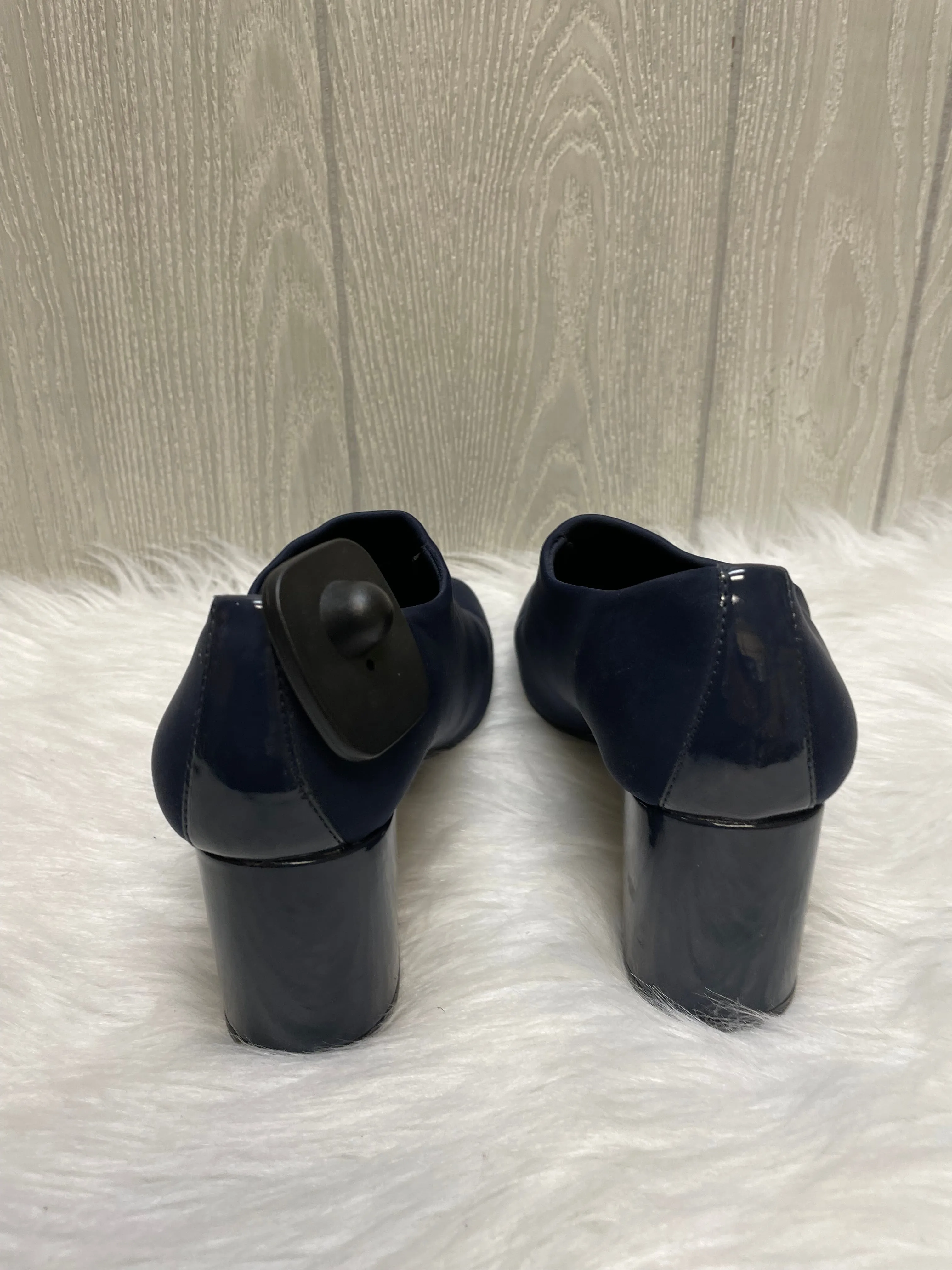 Navy Shoes Heels Block Anne Klein O, Size 8