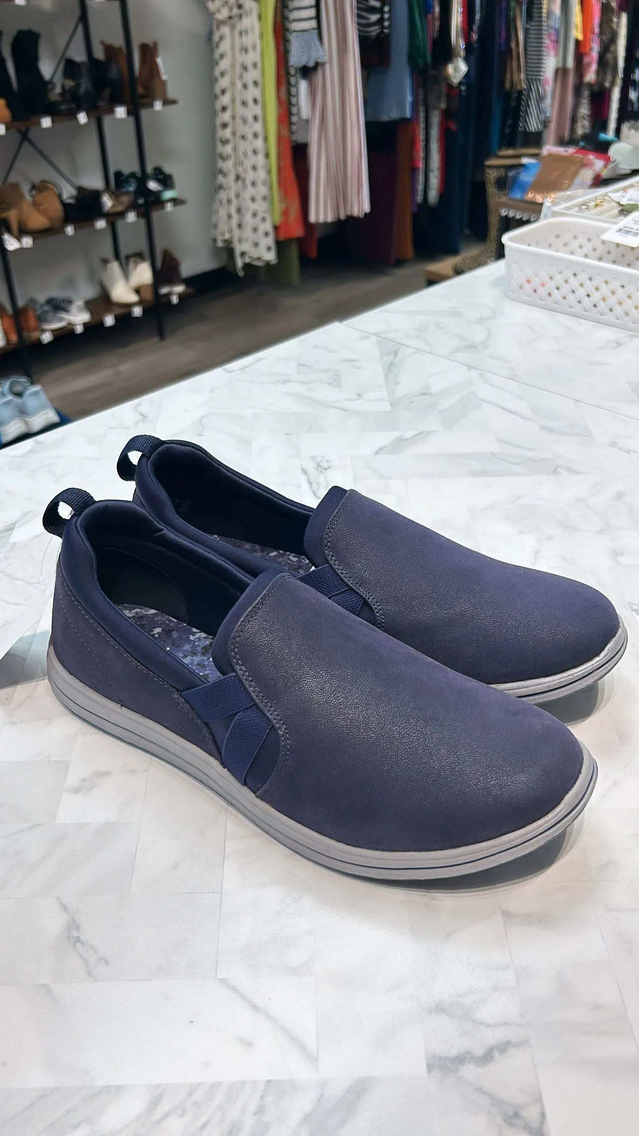 New Clarks Breeze Bali Navy Shoes, 9.5 Wide