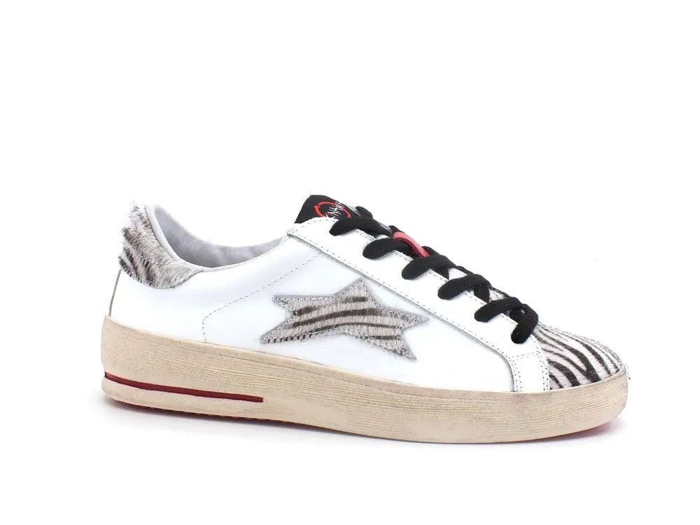 OKINAWA Low Plus Limited Sneaker Cavallino Bianco Zebra 1930