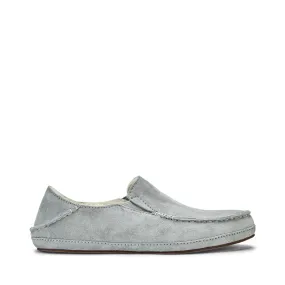 OluKai Women's Nohea Shearling Lined Slipper in Pale Grey