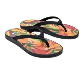 OLUKAI WOMENS PUAWE BLACK PINEAPPLE (50% OFF FINAL SALE)