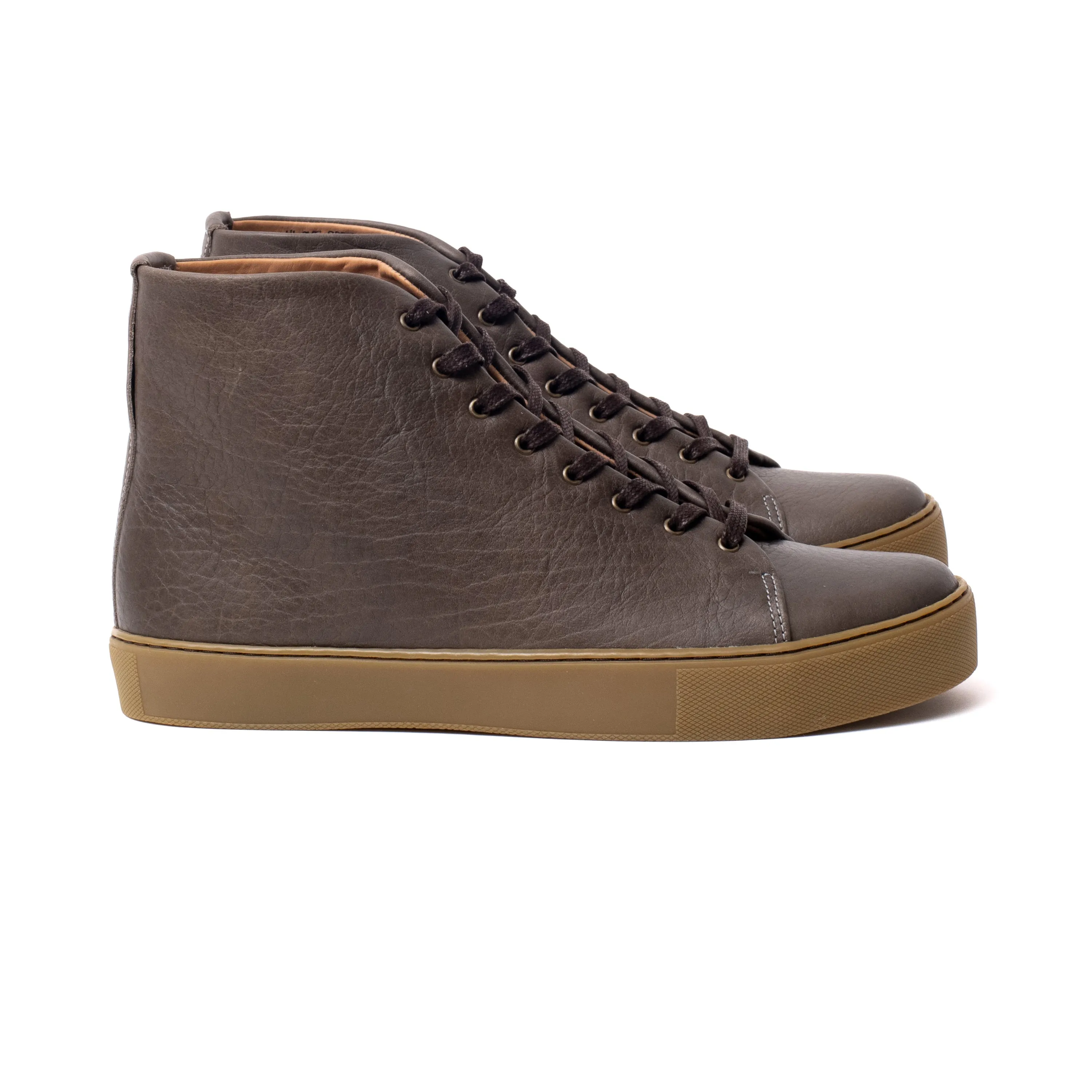 Overstone Hi Derby - Grey Horween Buffalo