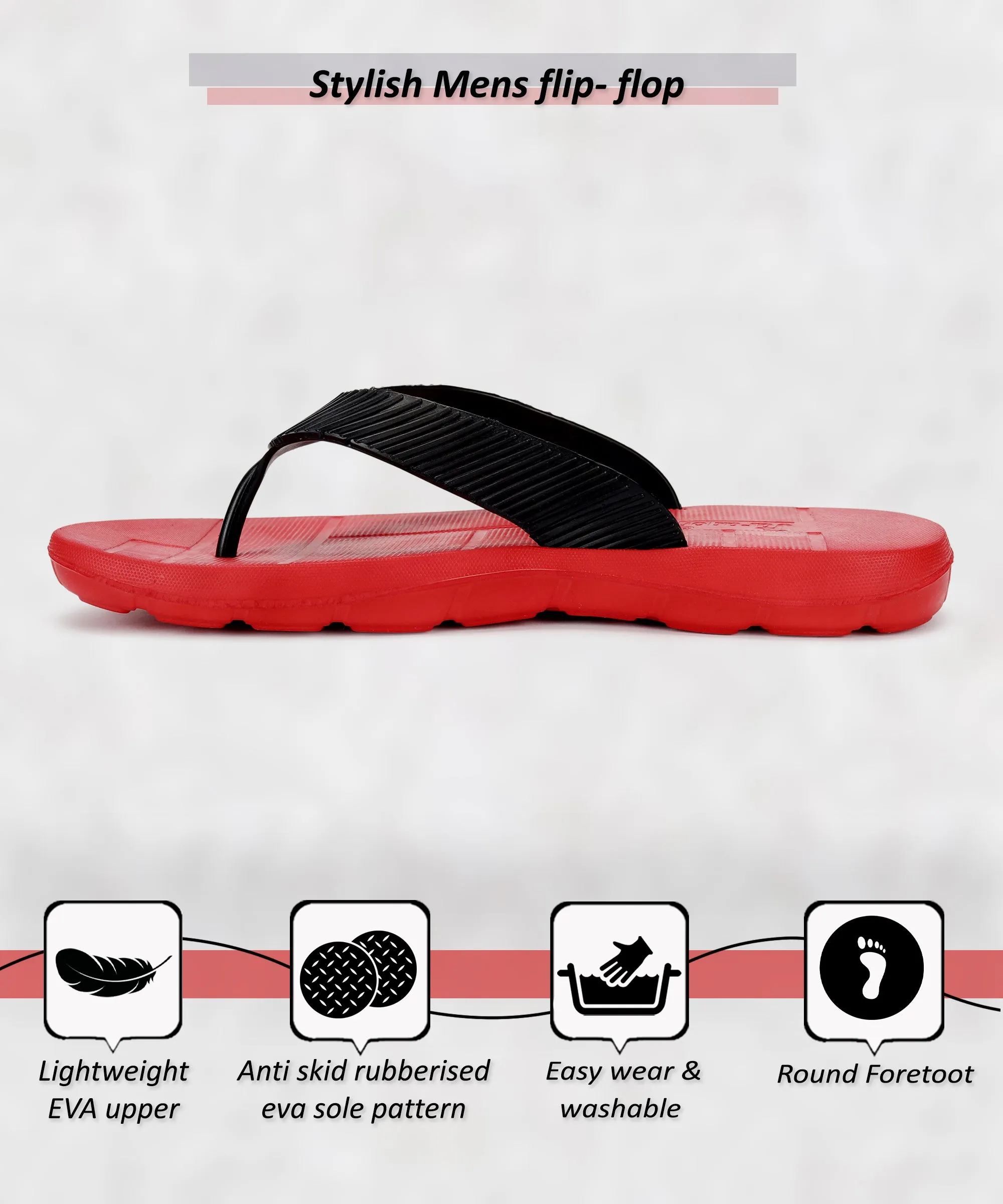 Paragon EVK3416G Men Slippers | Lightweight Flipflops for Indoor & Outdoor | Casual & Comfortable | Anti Skid sole | For Everyday Use