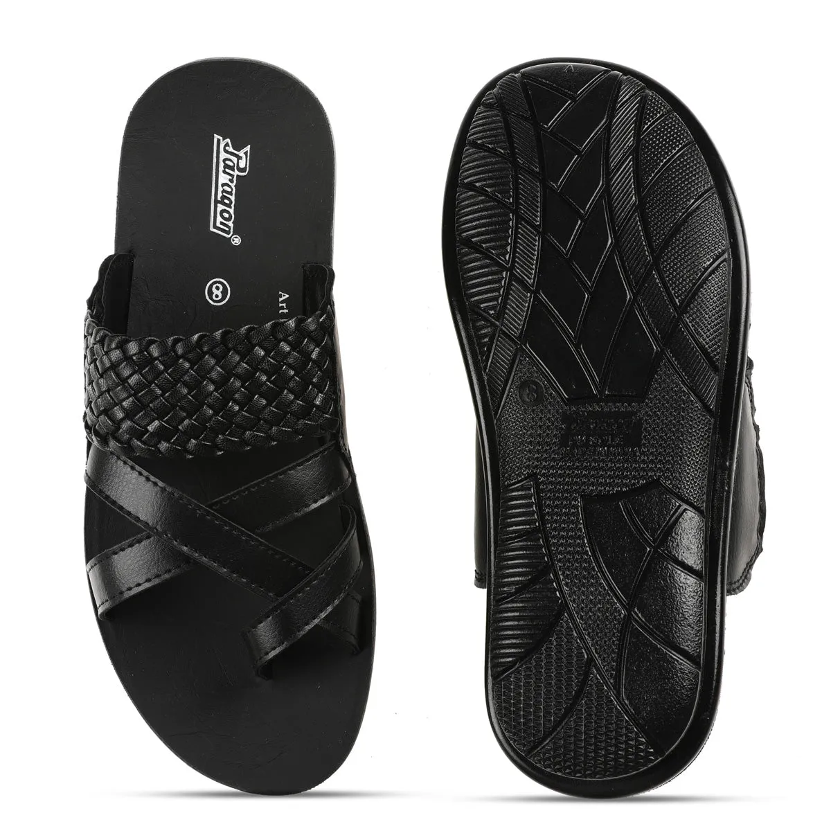 Paragon PU6870G Men Stylish Lightweight Flipflops | Comfortable with Anti skid soles | Casual & Trendy Slippers | Indoor & Outdoor