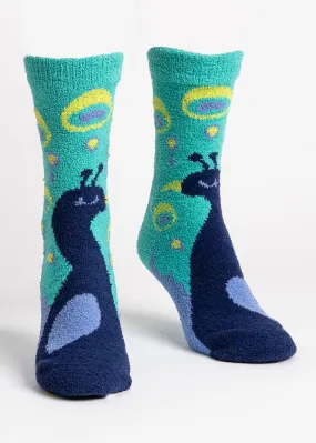 Peacock Slipper Socks