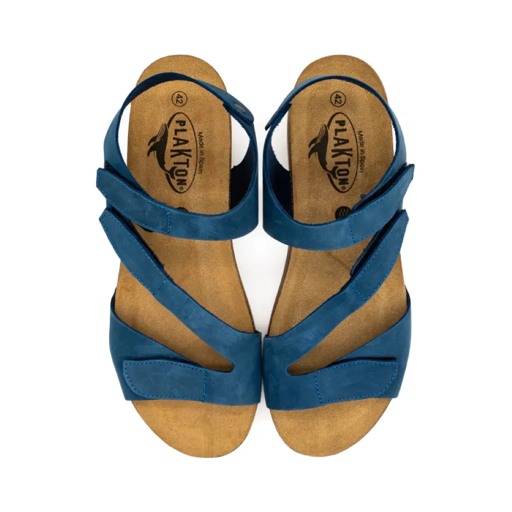 Plakton Women's Jane Sandal in Linea Blue