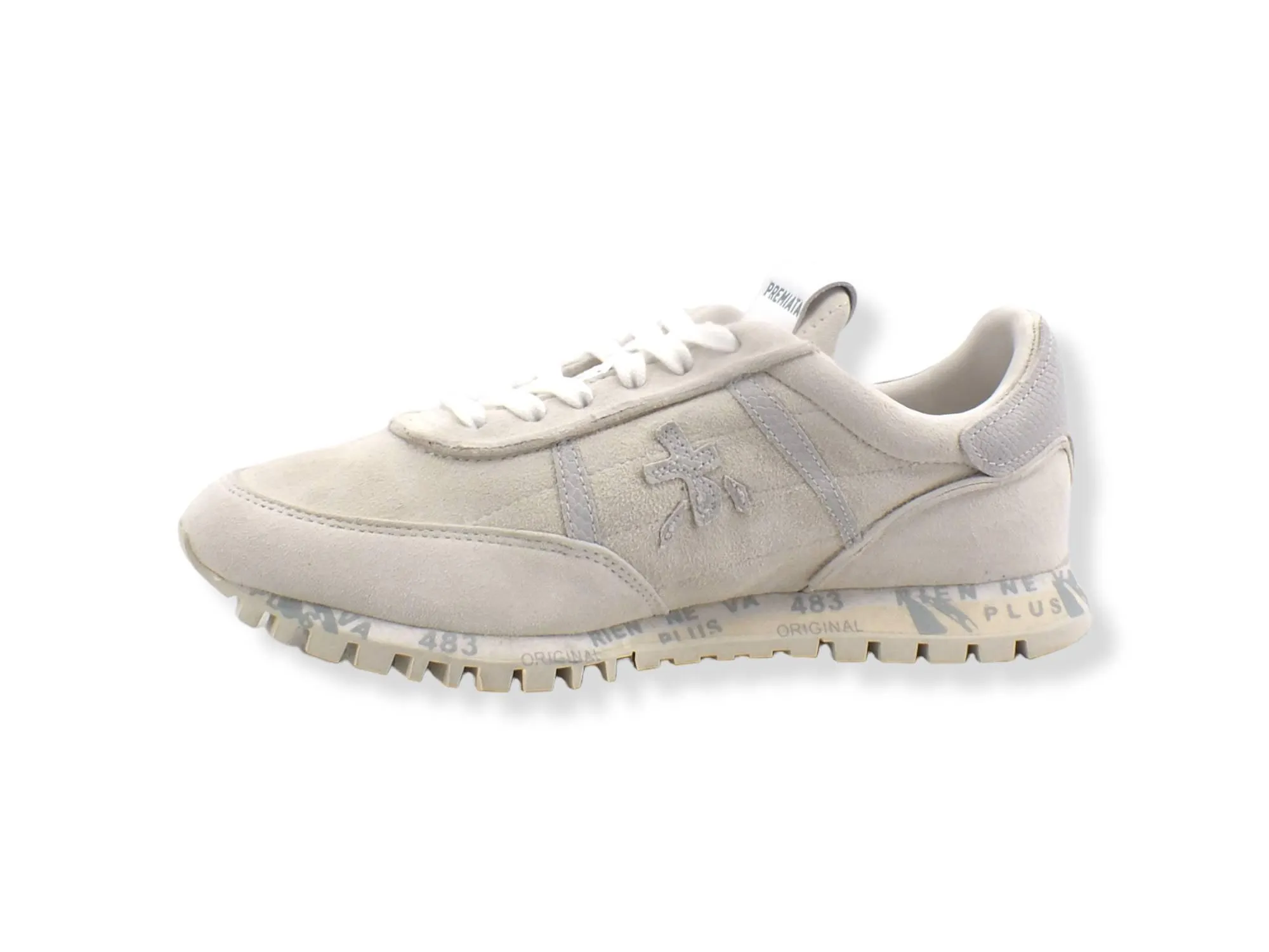 PREMIATA Sean Sneaker Suede Donna White Cream Beige SEAND5638