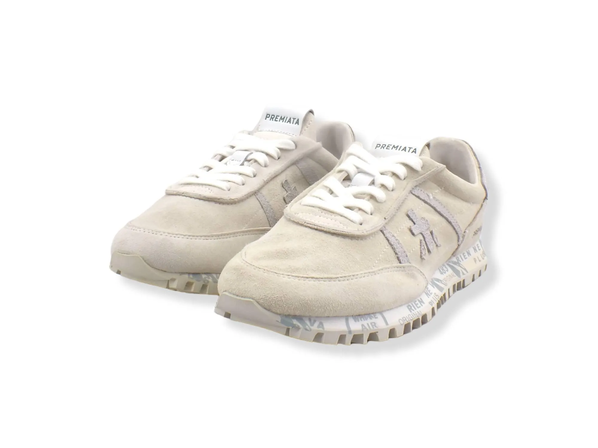 PREMIATA Sean Sneaker Suede Donna White Cream Beige SEAND5638