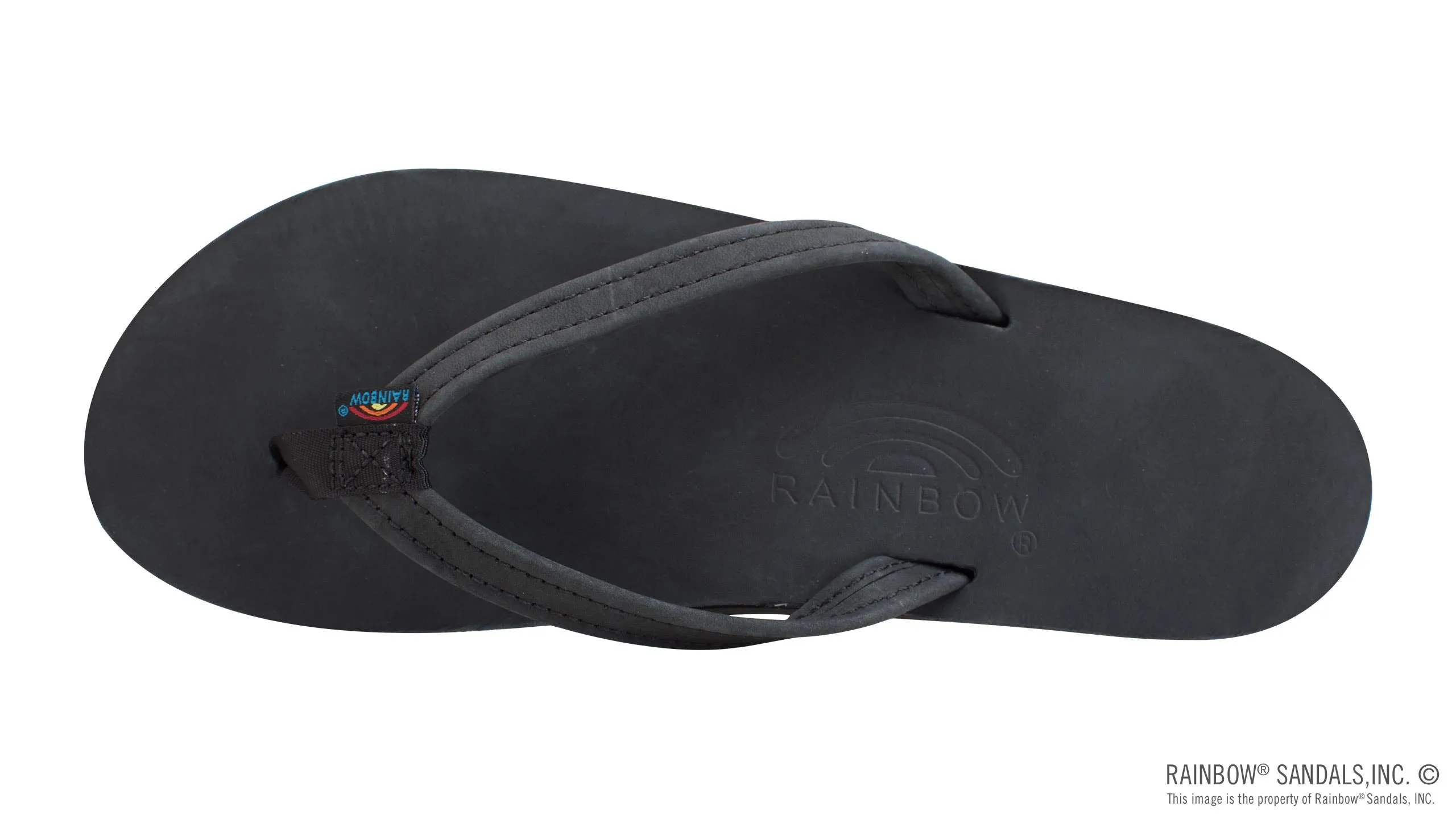 Rainbow Sandals Women's - Single Layer - 1/2" Strap - Black