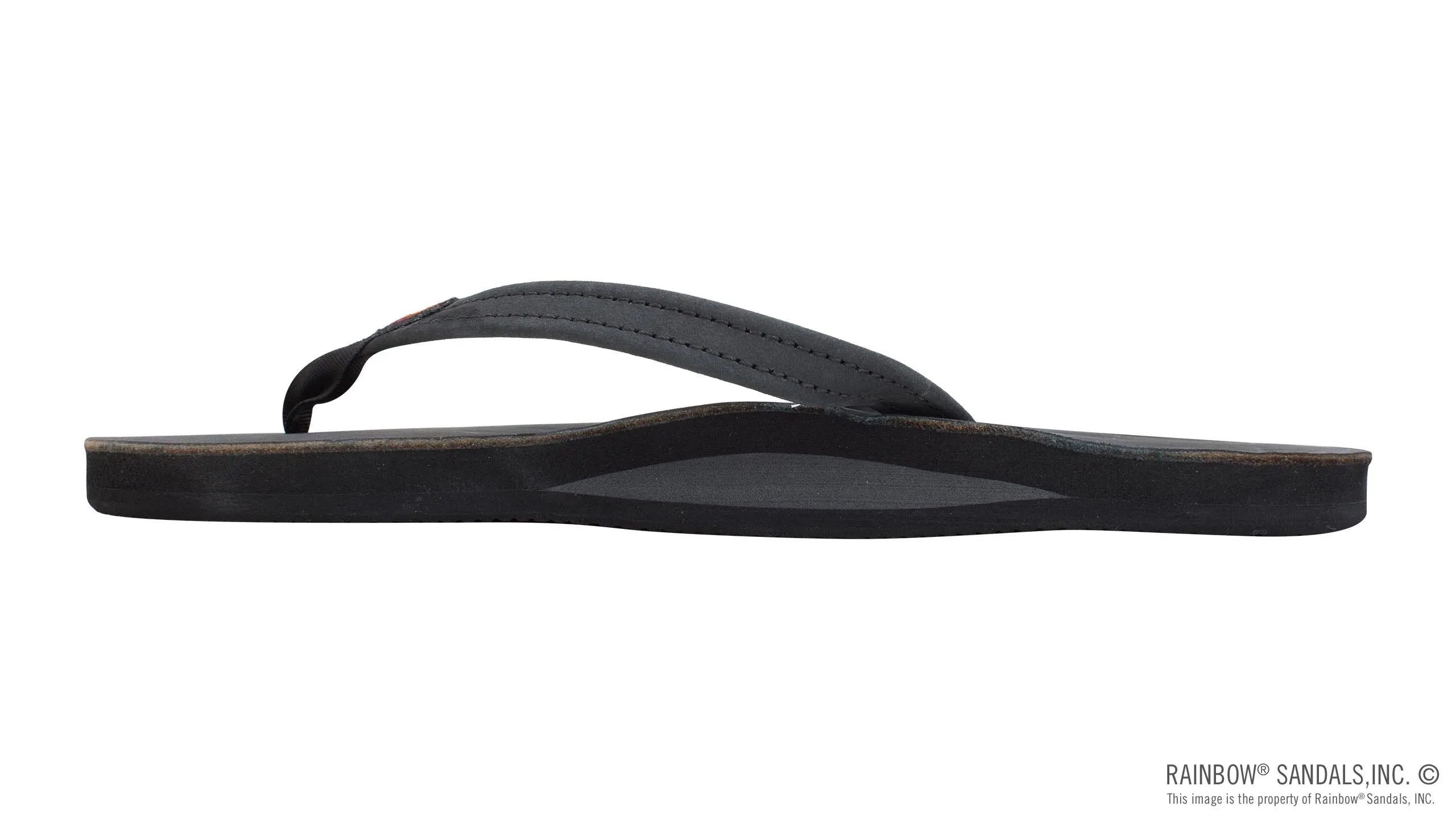 Rainbow Sandals Women's - Single Layer - 1/2" Strap - Black