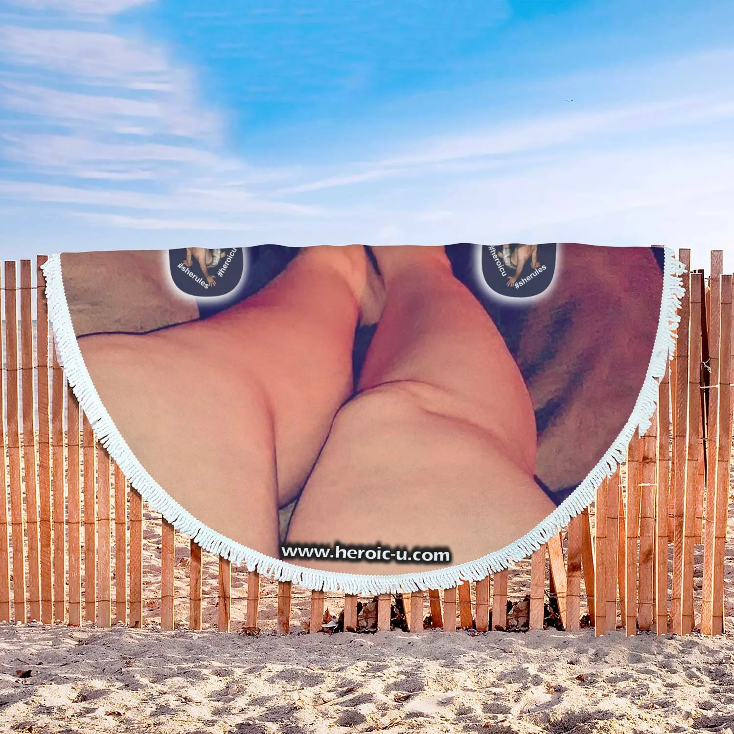 Round Beach Blanket - Girls Rule - Samantha