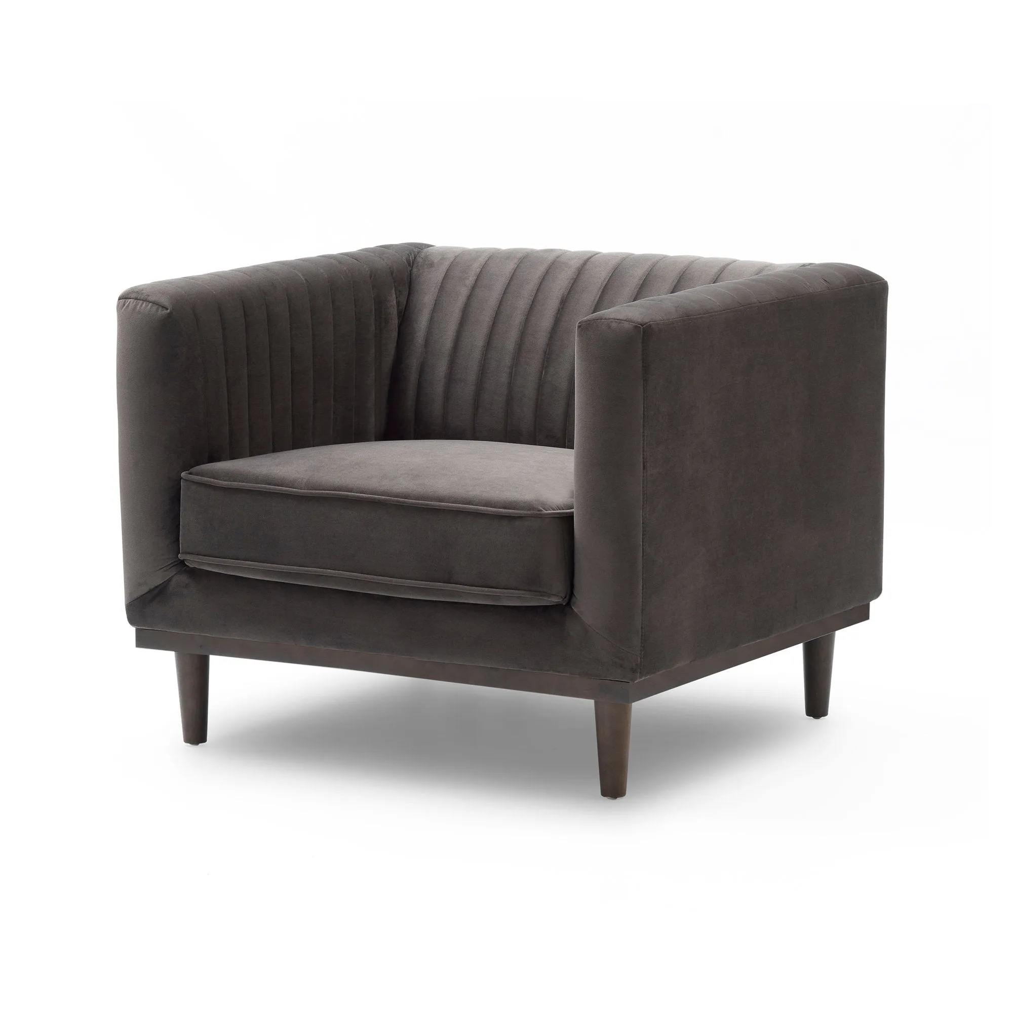 Sage Club Chair - Stone Grey Velvet