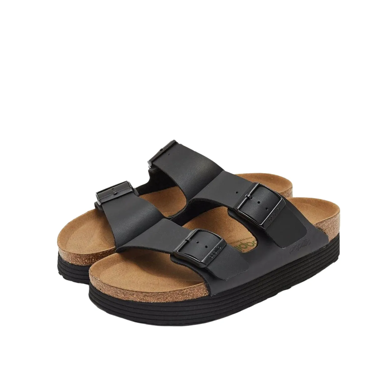 Sandali Birkenstock Arizona Platform Vegan Nero