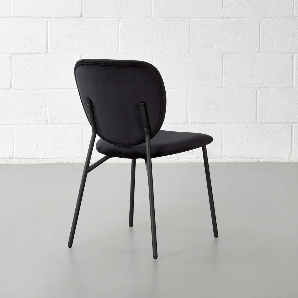 SIERRA - Black Velvet Dining Chair