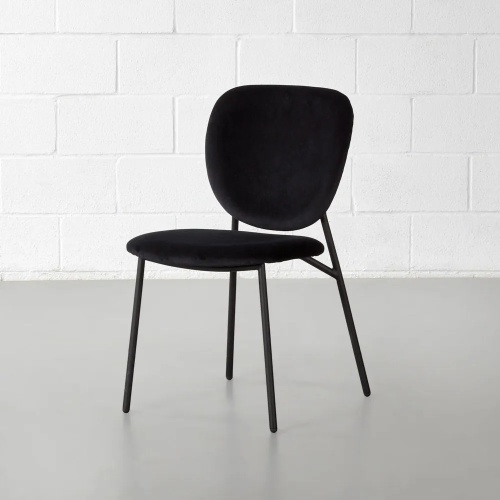 SIERRA - Black Velvet Dining Chair