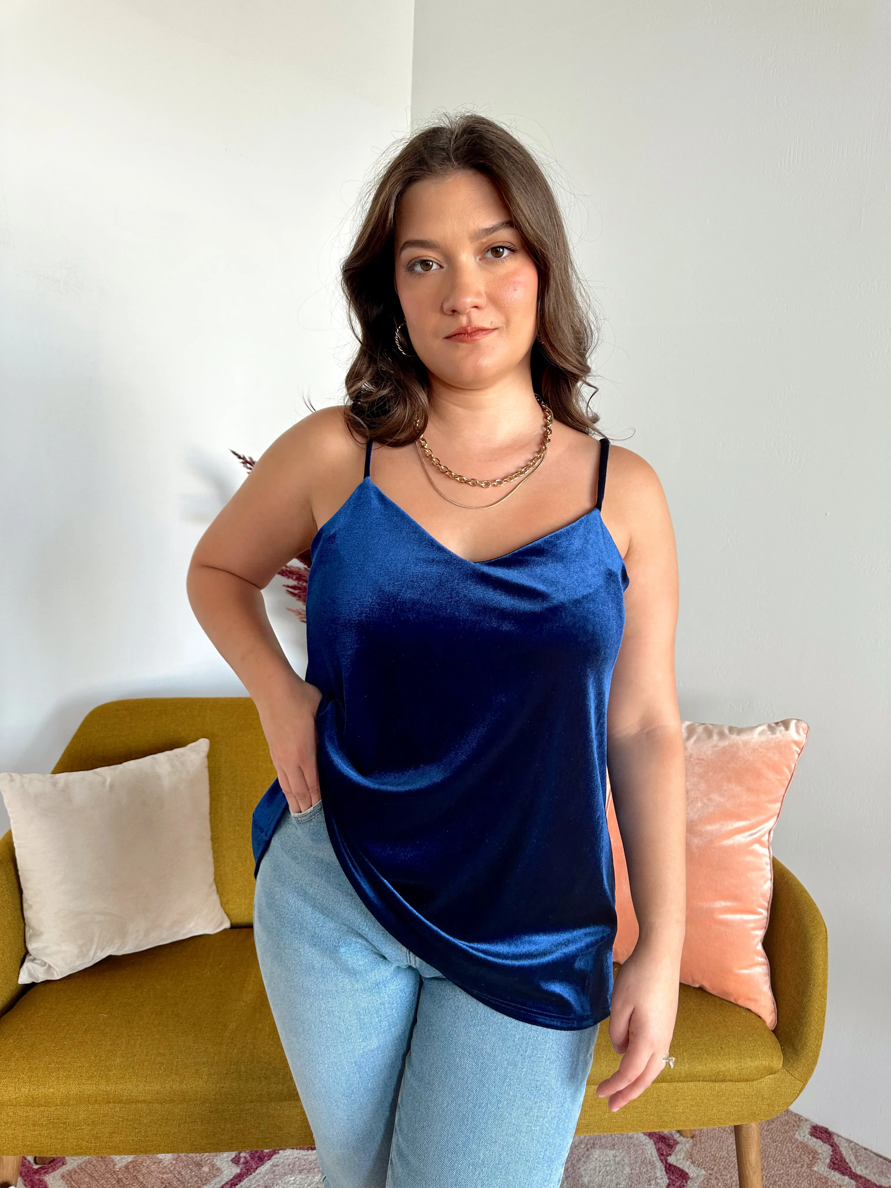 SIZE MEDIUM Velvet Crushin' Cami Top