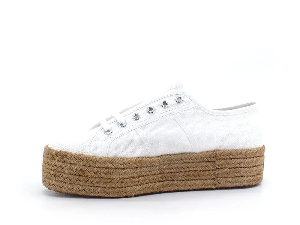 SUPERGA 2790 Rope Wedge Sneaker Platform Corda White S51186W