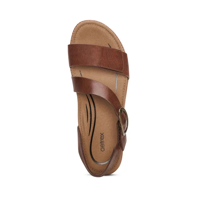 Tamara Quarter Strap Sandal - Walnut