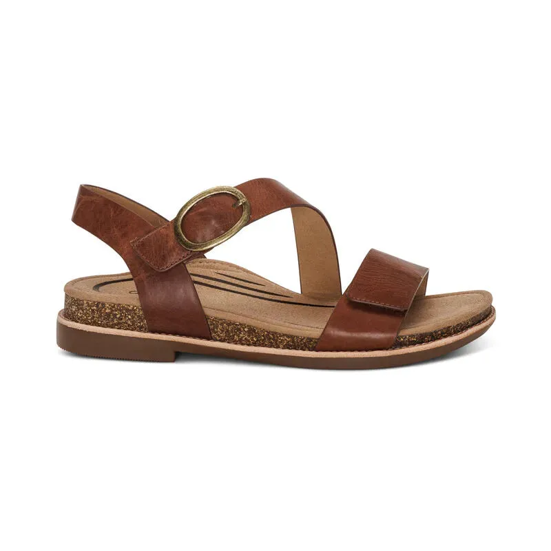 Tamara Quarter Strap Sandal - Walnut