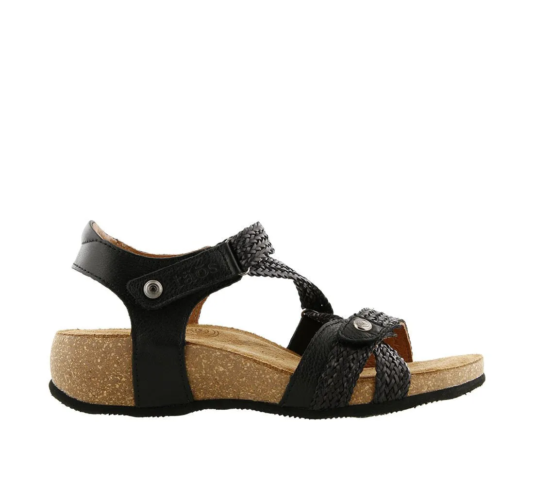 Taos Trulie Leather Sandal ~ Black ~ Honey ~ Stone